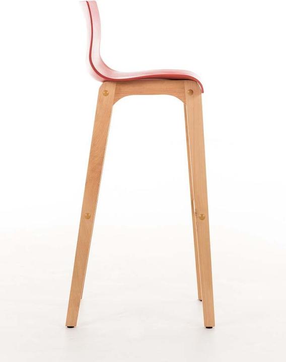 Actual product image CLP Barstool Hoover Natura 4-legged frame, red