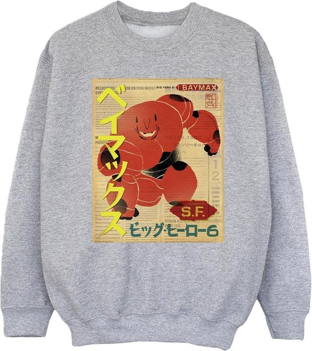 Produktbild Disney Big Hero 6 Baymax Baymax Newspaper Sweatshirt Mädchen (152, 158)