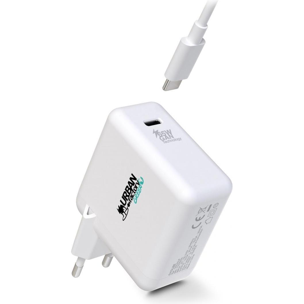 Urban Factory Cyclee Eco-Designed 65w Gan (65 W), USB Ladegerät, Weiss