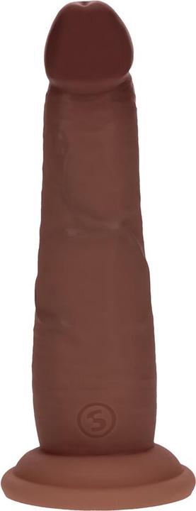 Produktbild RealRock Dual Density Silicone Realistic Sliding Skin Dildo - 6 / 15,5 cm - Brown
