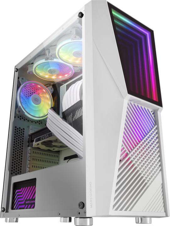 Produktbild Mars Gaming Boitier Moyen Tour ATX MC777 RGB avec panneau vitré (Blanc) (ATX, Mini-ITX)