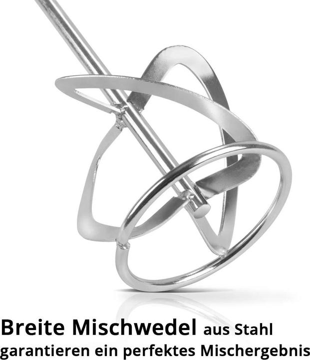Produktbild Stahlwerk Mörtelrührer 1.000 W Rührwerk 550 U/min Zusatz-Quirl Rechts- Linkslauf Drehzahlregelung