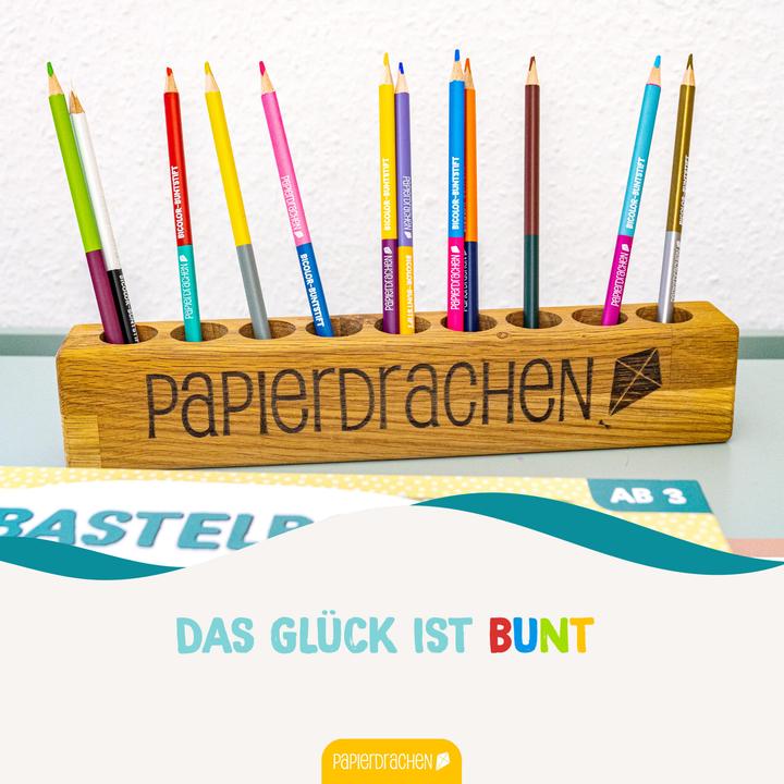 Actual product image Papierdrachen 12 Bicolor Buntstifte (12 x)