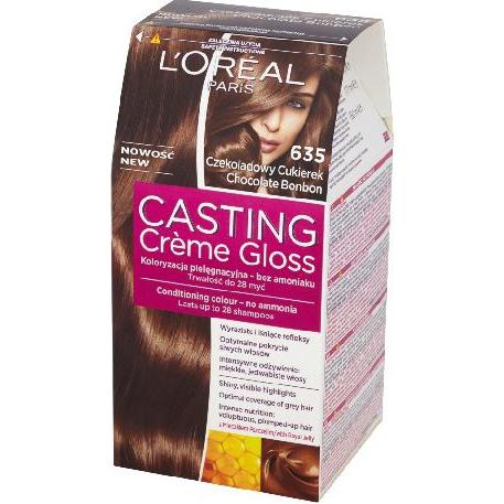 L'Oréal Paris, Haarfarbe, Creme Gloss Color kremas Nr. 635 Chocolate Candy (635 Chocolate Candy)