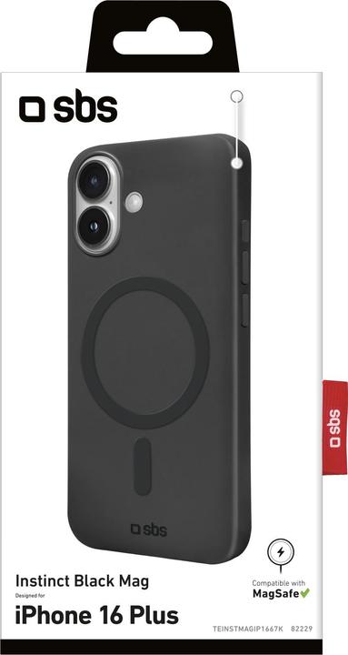 Actual product image SBS Instinct Cover with MagSafe for iPhone 16 Plus black (Apple iPhone 16 Plus)