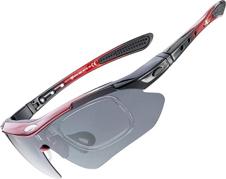 Actual product image Rockbros 10141 photochromic UV400 cycling glasses - red (Red, UV400)