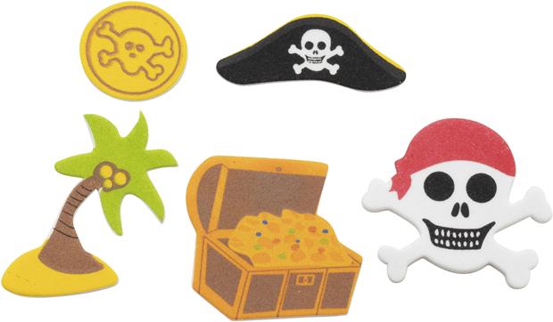 Image du produit Glorex Stickers en mousse 36pcs pirates, autocollant