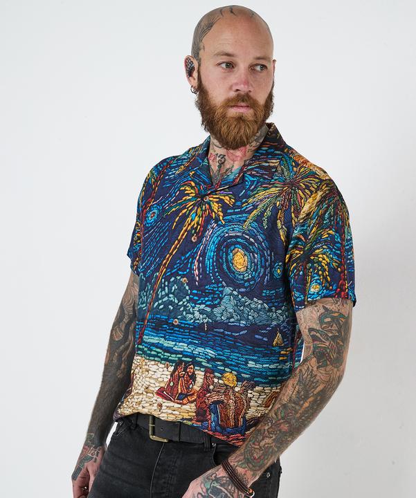 Produktbild Joe Browns Beach Mosaic Print Revere Collar Shirt (M)