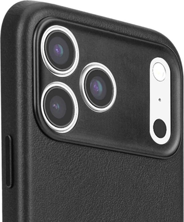Productafbeelding Decoded Leather Backcover Apple iPhone 17 Pro Max Black (Apple iPhone 17 Pro Max)