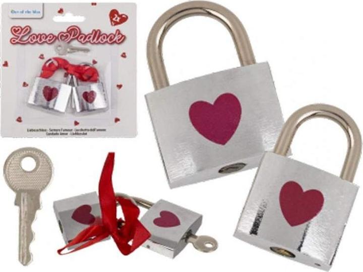 Sombo Serrure l'amour argenté avec coeur rouge