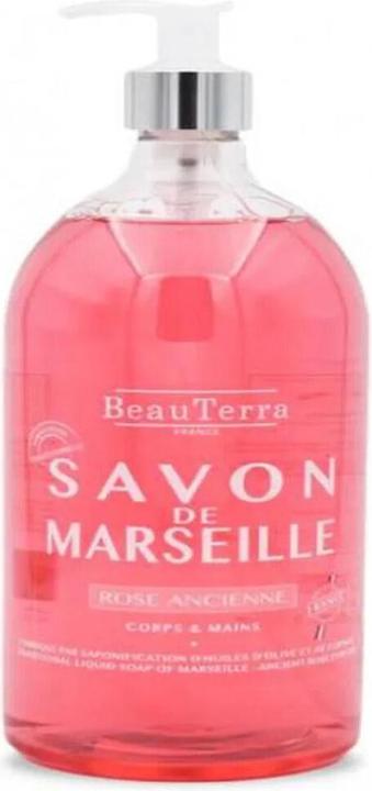 Image du produit BeauTerra savon liquide Marseille rose ancienne (Savon liquide, 1000 ml)