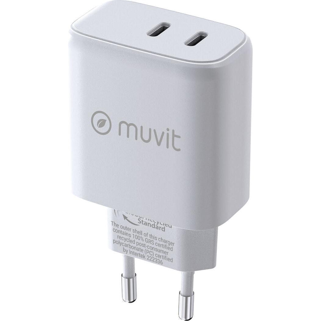 Muvit Wandladegerät for Change HC-175 Weiss 20 W 45 W (20 W), Caricatore USB, Bianco