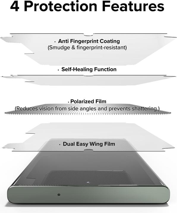Actual product image Ringke Folia Ochronna Dual Easy Galaxy S23 Ultra Privacy (1 Piece, Samsung Galaxy S23 Ultra)