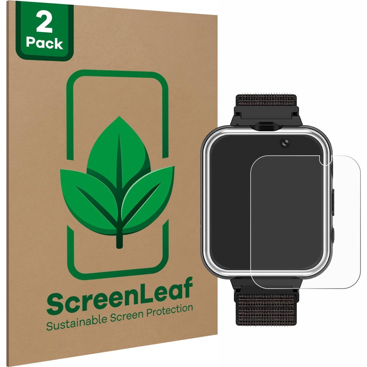 ScreenLeaf Schutzfolie nachhaltiger Displayschutz Displayschutzfolie Folie Klar Transparent, Smartwatch Schutzfolie, Tra...
