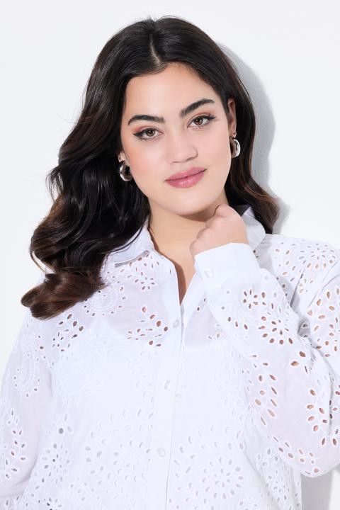 Produktbild Angel of Style Bluse, A-Linie, Lochstickerei, Langarm (52)