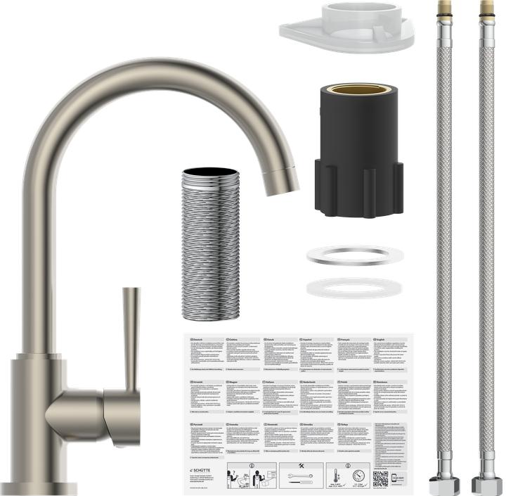 Actual product image NoName Kitchen tap CORNWALL sink mixer stainless steel look swivelling 79126