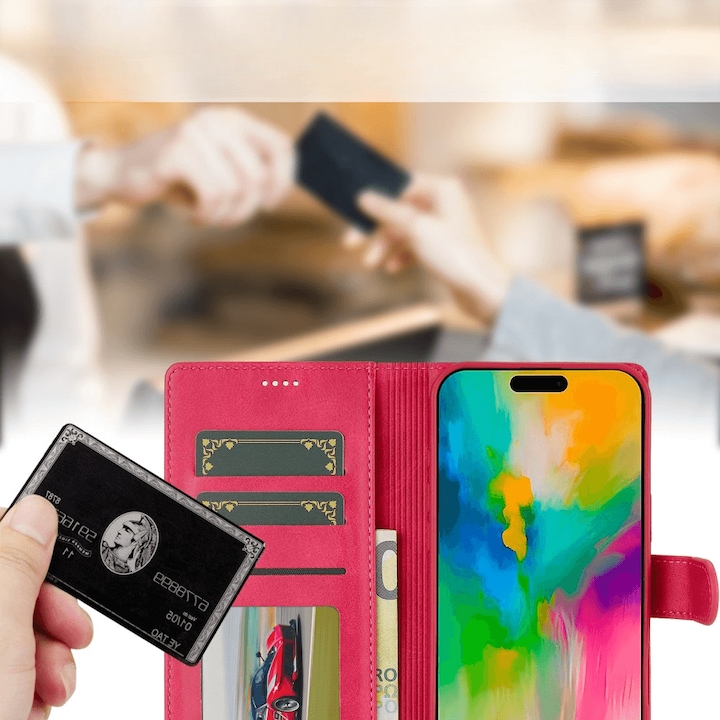 Actual product image LC.Imeeke iPhone 16 Pro - leather case cover (Apple iPhone 16 Pro)
