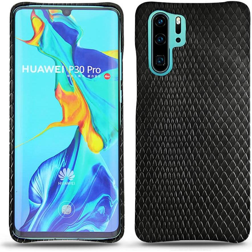 Noreve Lederschutzhülle (Huawei P30 Pro), Smartphone Hülle, Schwarz