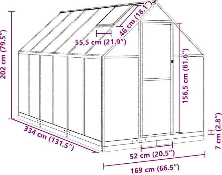 Actual product image vidaXL Gewächshaus