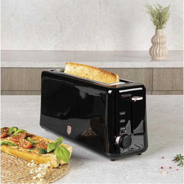 Produktbild BerlingerHaus Langschlitztoaster, 6 Röststufen, 980 W, schwarz-roségold