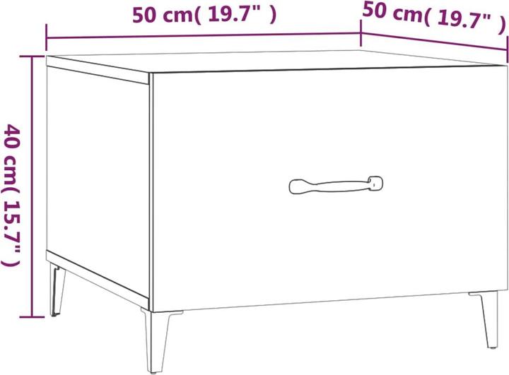 Image du produit vidaXL Couchtisch (50 x 50 x 40 cm)