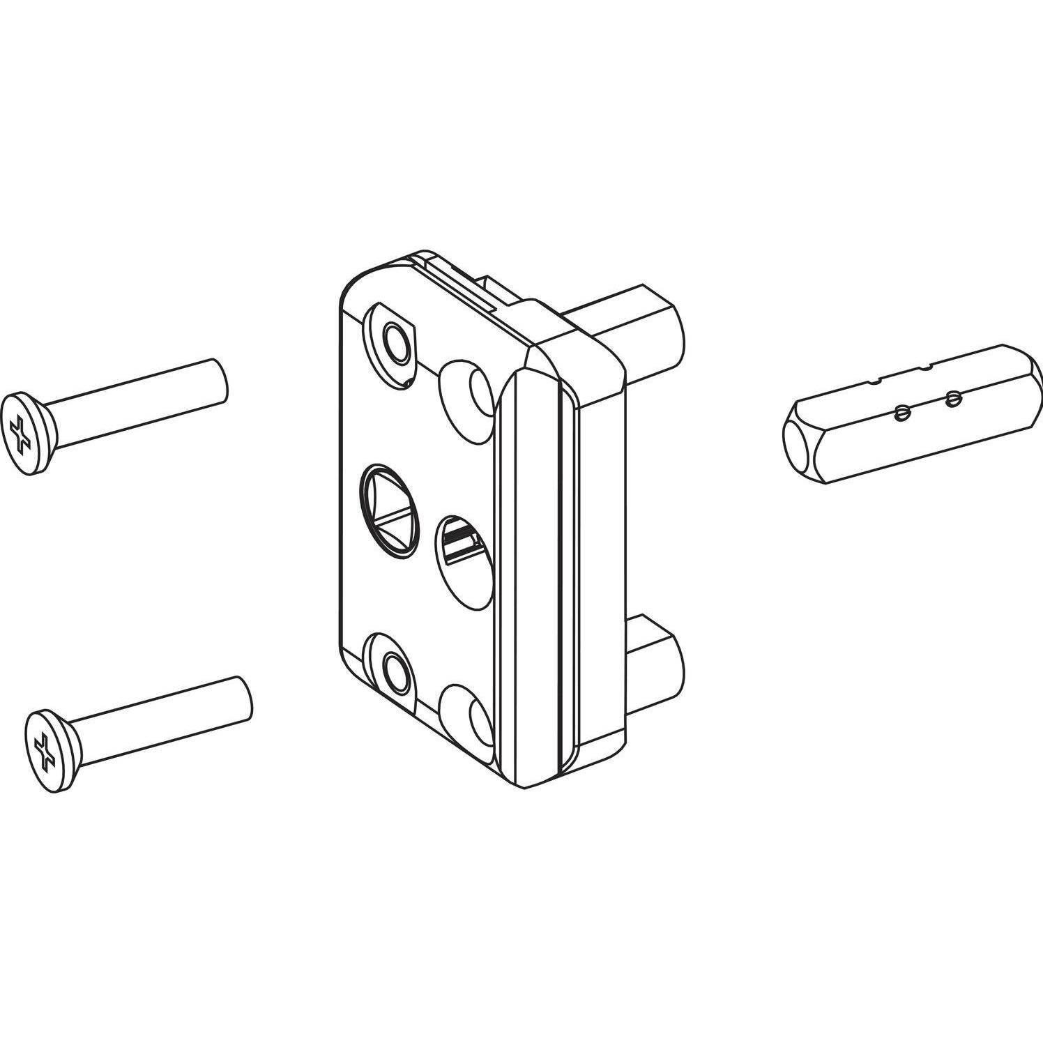 Roto, Türbeschlag + Scharnier, NT/NX Zwischengetriebe-Set 12/20-13 Schlagleistengetriebe-Adapter