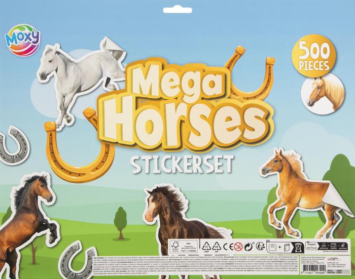 Immagine prodotto Grafix Mega set di adesivi Cavalli, 500 pezzi.