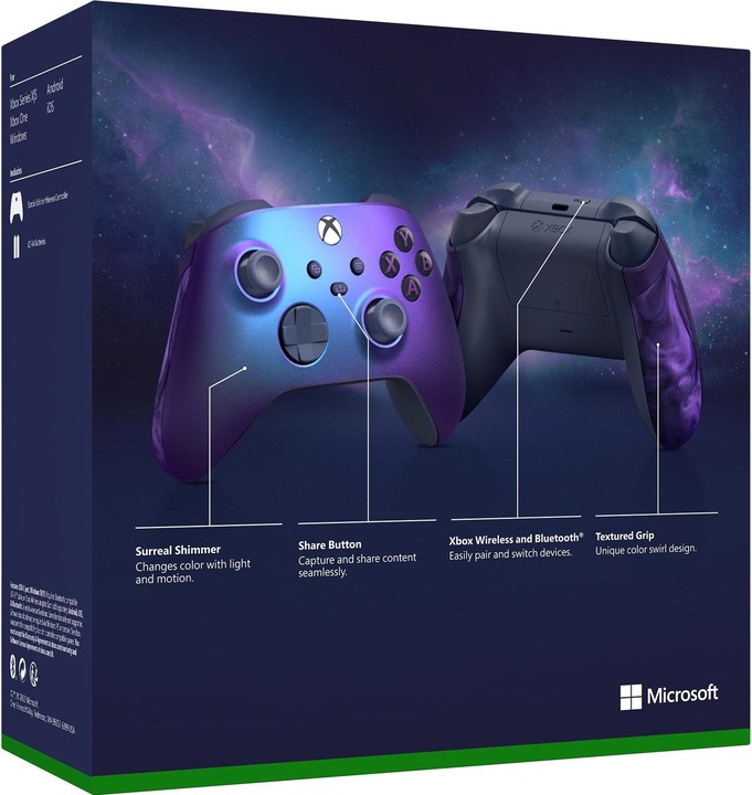 Actual product image Microsoft Xbox Wireless Controller - Stellar Shift (Special Edition) (PC, Xbox Series X, Xbox One X, Xbox One S, Xbox Series S)