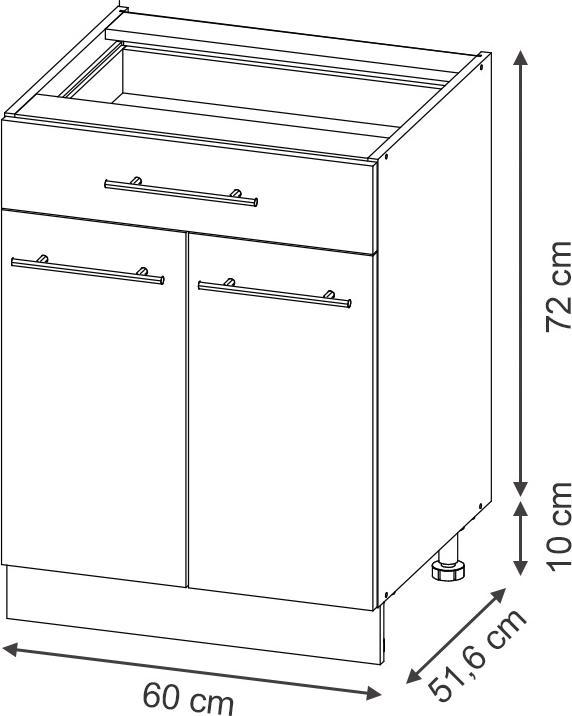 Actual product image Vicco Küchenunterschrank Fame-Line (60 x 82 x 60 cm)