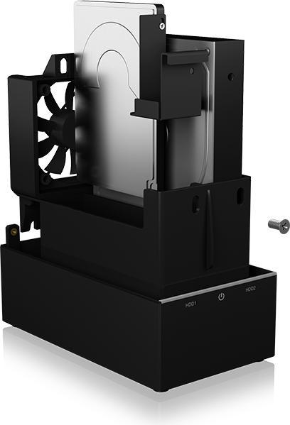 Produktbild Icy Box IB-RD3621-C31 Externes 2-Bay-RAID-Gehäuse für 2x 2,5-Zoll- oder 3,5-Zoll-SATA-Laufwerke (2.5", 3.5")