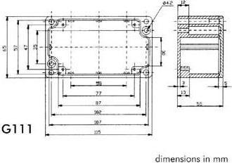 Actual product image HP Autozubehör SEALED SPRAYED HOUSING - ALUMINIUM 115 x 65 x 55 mm (Housing)