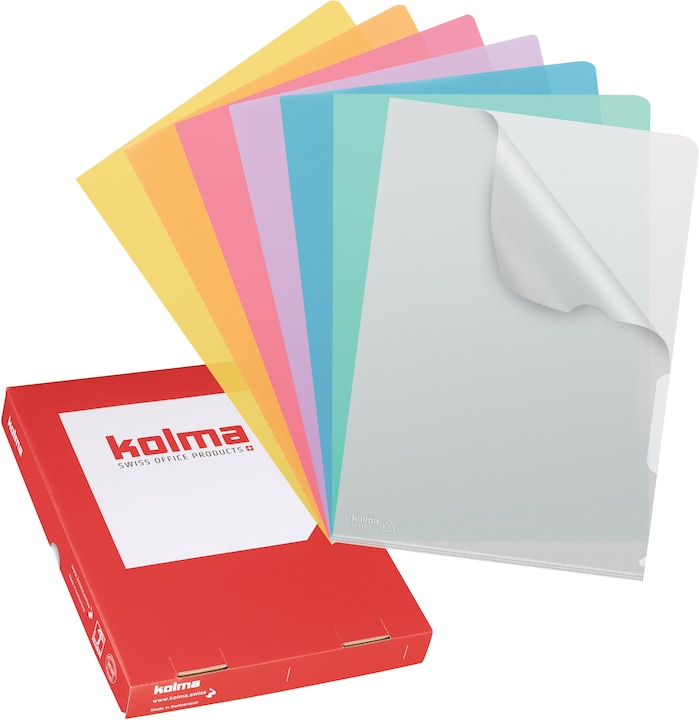 Produktbild Kolma Sichtmappe A4 glatt superstrong farblos (A4, 100 x)