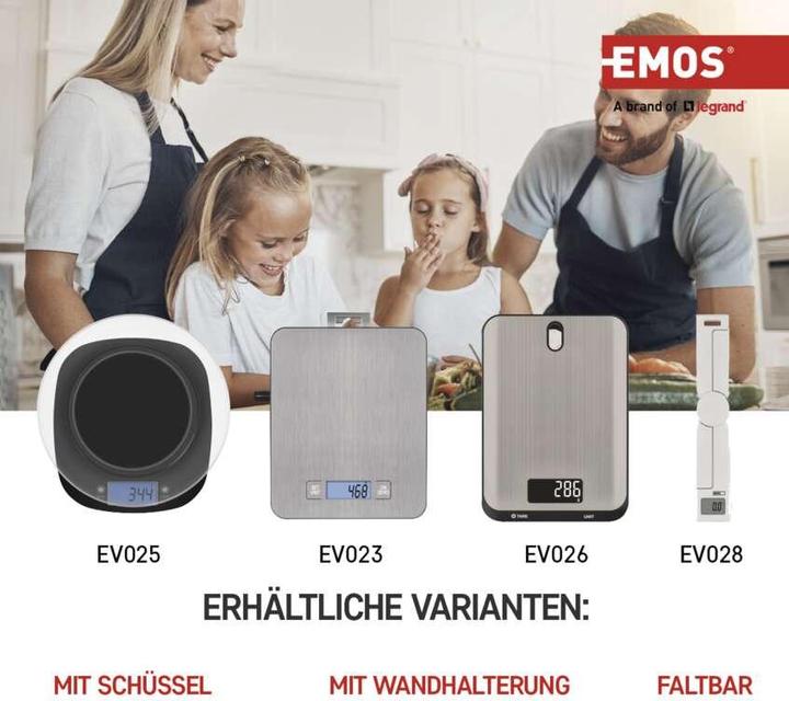 Produktbild Emos Digitale Küchenwaage EV025 schwarz