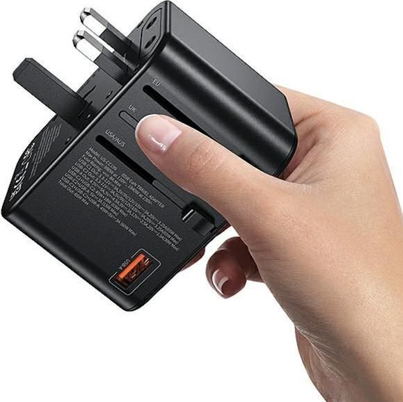 Produktbild Usams US-CC199 T62 65W Dual Type-C+USB Universal Travel Charger (US/AU/UK/EU)