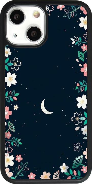 Actual product image PhoneLook Cover Silicone black Flowers space (Apple iPhone 13 mini)