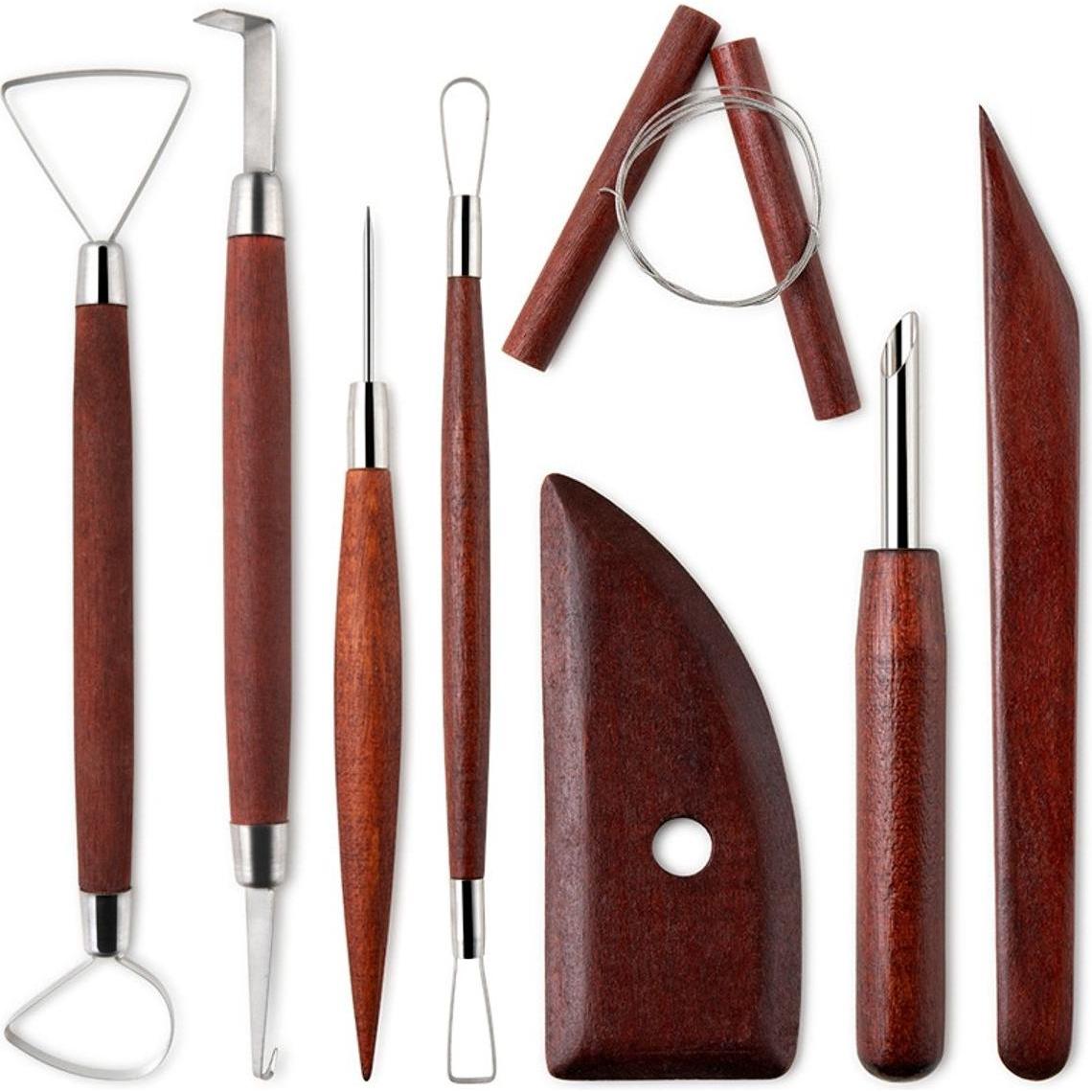 König Design, Mehrzweckmesser, 8 Stück Töpferwerkzeug Set Keramik Werkzeug DIY Grabstichel Kit Töpfer Polymer