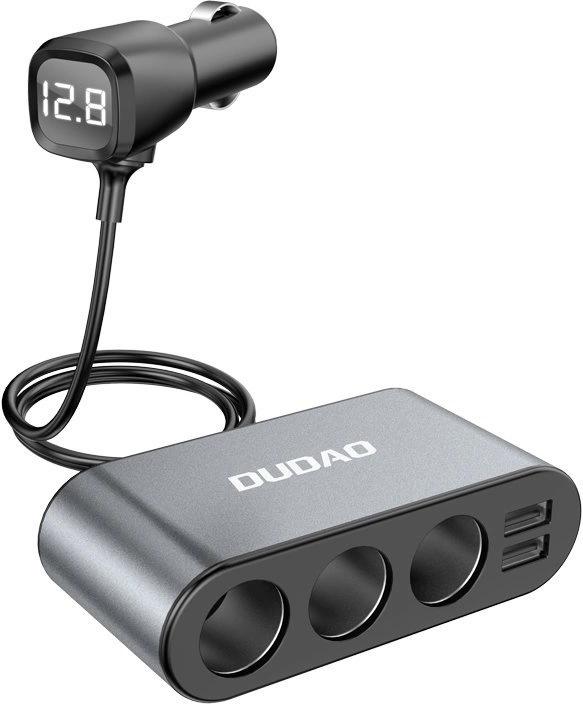 Productafbeelding Dudao autolader 2x USB / 3x sigarettenaansteker splitter zwart (R1Pro zwart)