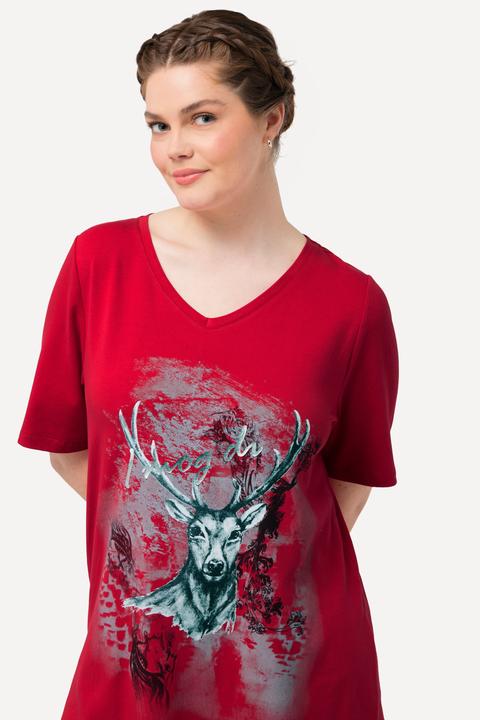 Actual product image Ulla Popken Deer Short Sleeve Graphic Tee (42, 44)