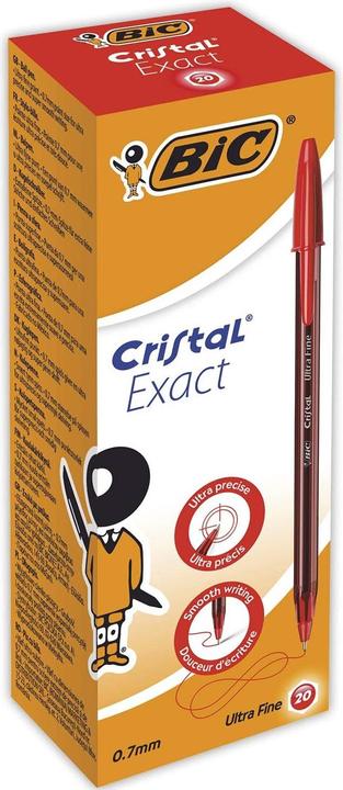 Produktbild Bic Kugelschreiber Cristal Exact, Strichfarbe: rot (Rot, 20 x)