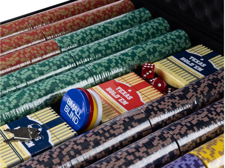 Produktbild FTM Poker Set PRO 1000 Chips Black Edition (2 - 10 Spieler)