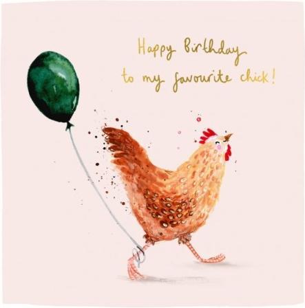 Image du produit Louise Mulgrew Carte de voeux Poulet - Joyeux anniversaire à ma poule préférée - par (1 pcs)