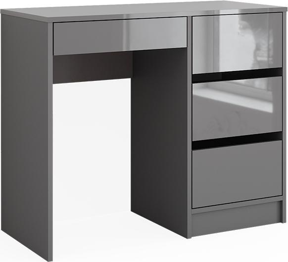 Body: grey, Table top: Grey, high gloss Shelf: White, matt front