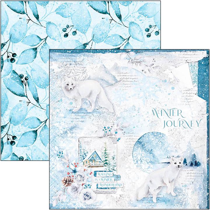 Produktbild Ciao Bella Scrapbook-Papier "Winter Journey", 12 Blatt, 30,5 x 30,5 cm (190 g/m², 12x)