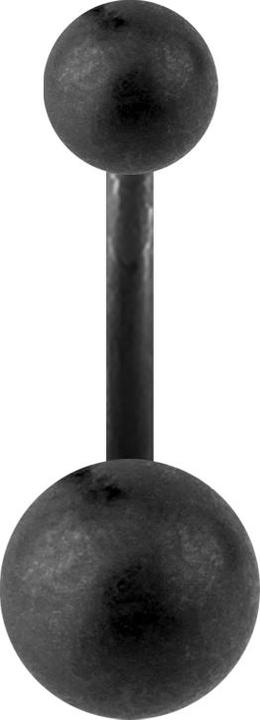 Immagine prodotto Star Piercing Banana nera opaca con due palline (senza ottone, Acciaio chirurgico 316L)