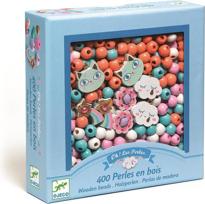 Image du produit Djeco Perles en bois arc-en-ciel