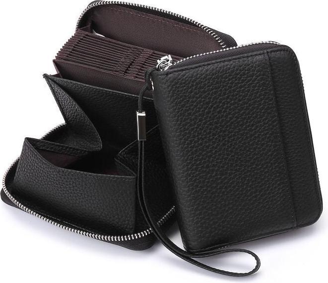 Produktbild Only-Bags.Store Portemonnaie aus Leder mit Kreditkartenschutz, Portemonnaie mit Reissverschluss, Portemonnaie im