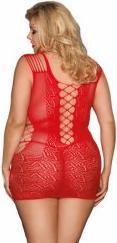 Actual product image Paris Hollywood Robe rouge moulante ajourée filet - S/M/L (S, M, L)