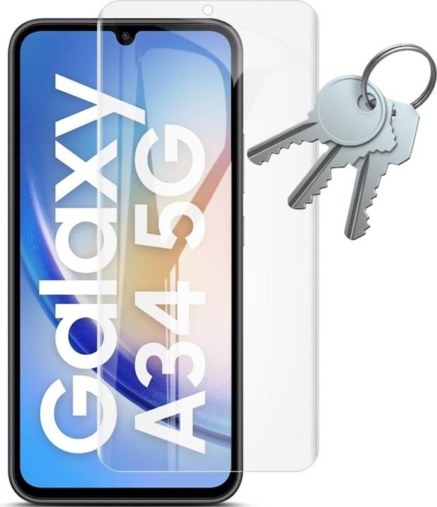 Actual product image Screenguard 100% Display Protection Film Samsung Galaxy A34 5G Crystal Clear (1 Piece, Samsung Galaxy A34 5G)