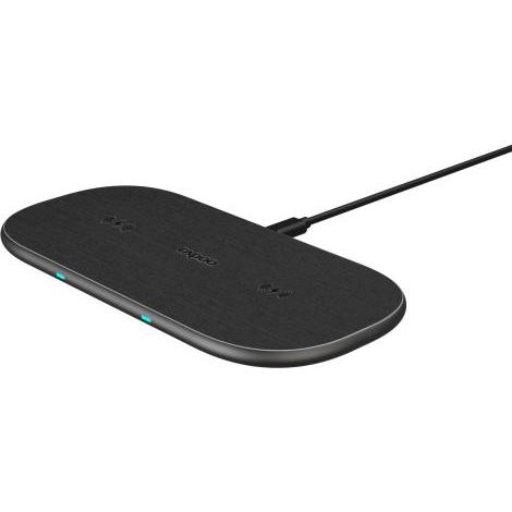 Rapoo Kabelloses QI-Dual-Ladepad XC260, 20W, Grau (10 W), Wireless Charger, Grau