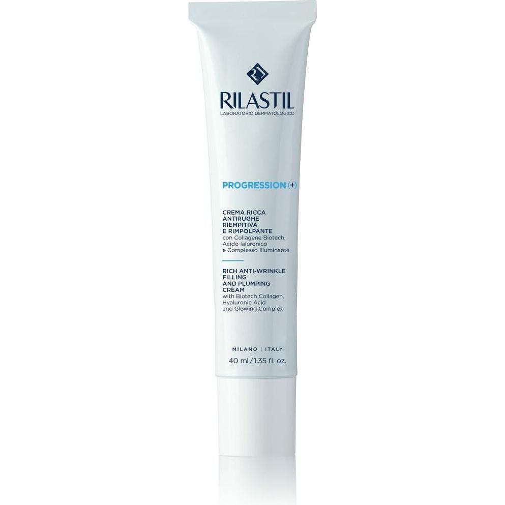 Rilastil, Gezichtscrème, Progression Plus Rijke Anti-Rimpel Crème met Collageen en Hyaluronzuur 40ml (40 ml)